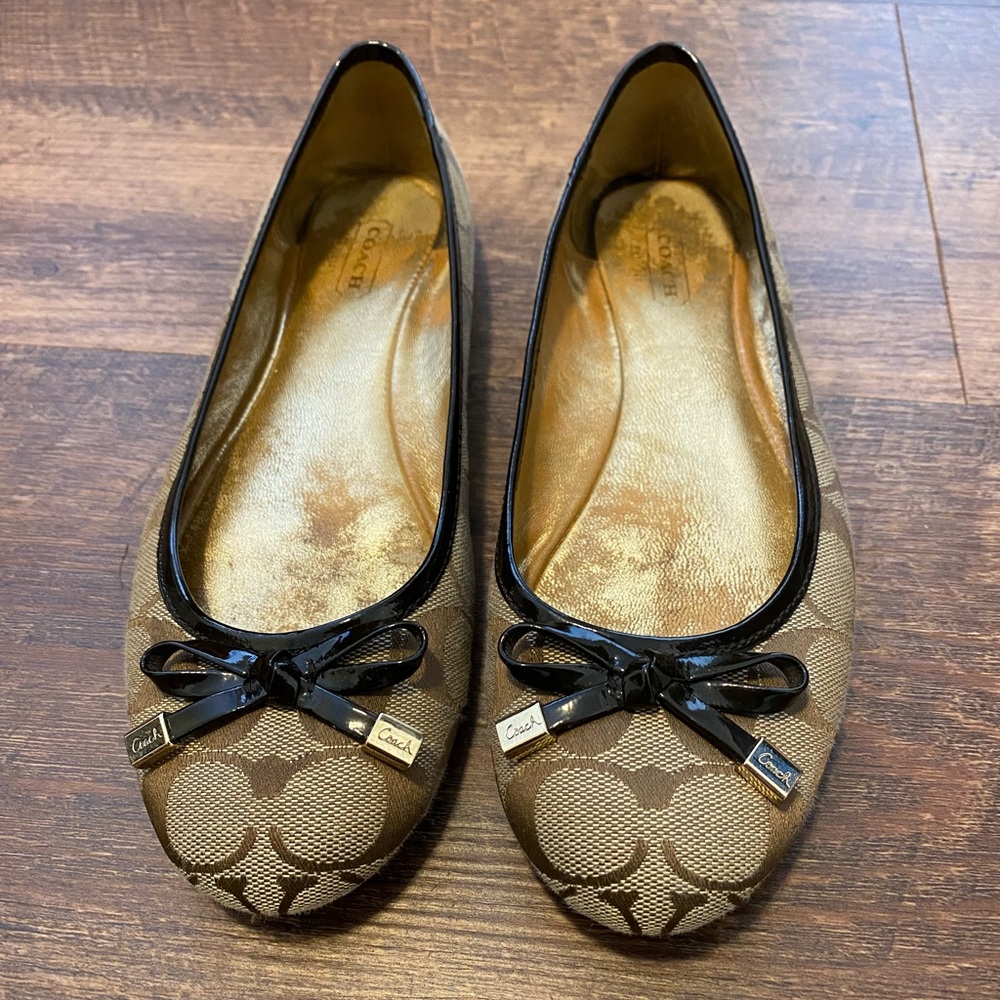 Coach Ballet Flats - Brown Logo